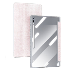 Чехол книжка розового цвета от Dux Ducis для Samsung Galaxy Tab S9 Ultra, Tab S10 Ultra и Tab S8 Ultra, серия Unid Series Case, с держателем стилуса и функцией автоматического перехода в спящий режим