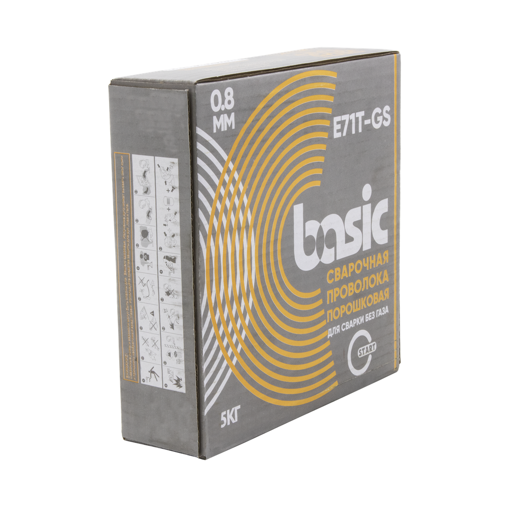 Проволока сварочная порошковая Basic E71T-GS д.0,8 (5кг) OSA START STB71850