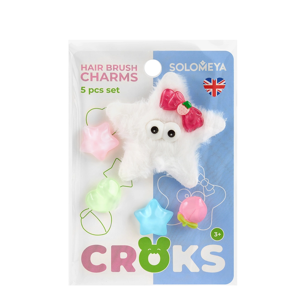 Джиббитсы для расчески Solomeya Hair Brush Charms 5pcs set Fluffy Mood