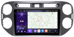 Магнитола для Volkswagen Tiguan 2011-2017 (рамка серая) - Carmedia OL-9908-2 QLed+2K, Android 12, TS10,  CarPlay, 4G SIM-слот