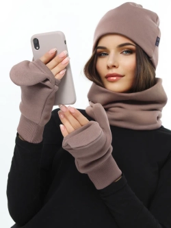 Рукавички-трансформеры из футера с начесом