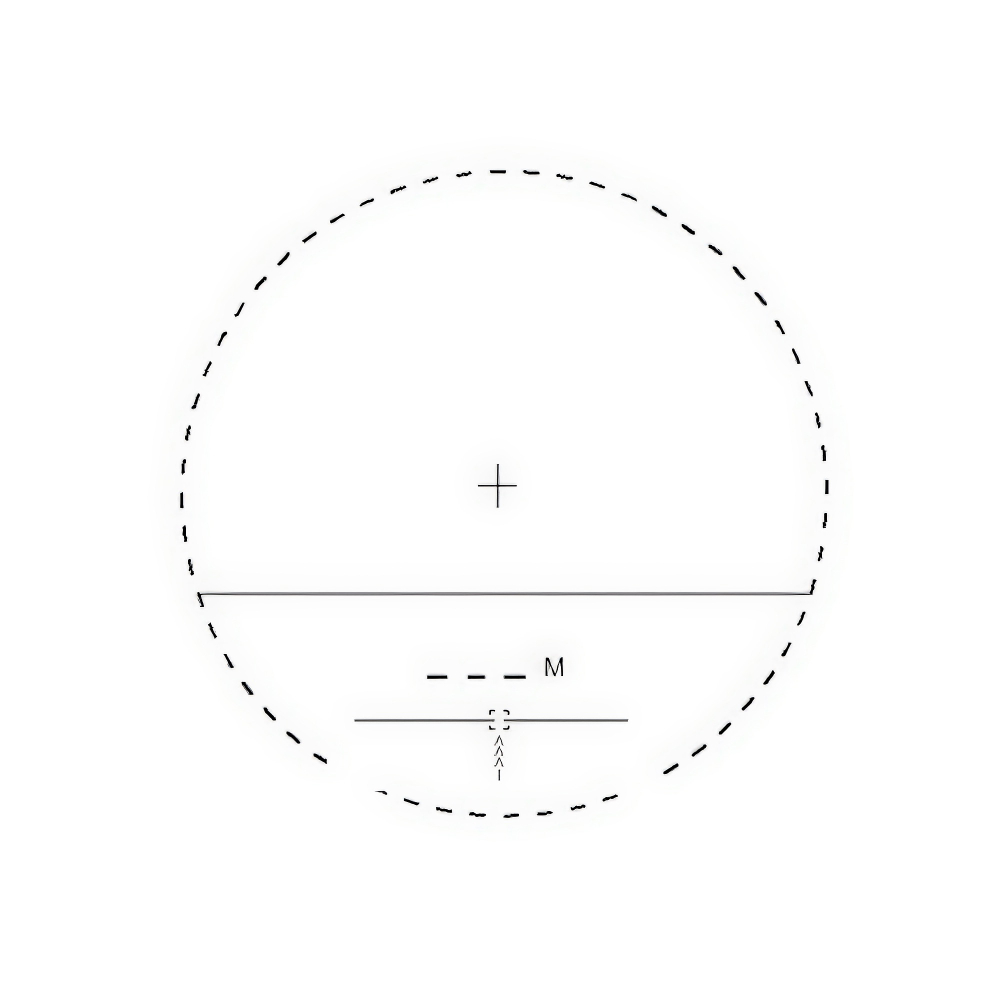 Бинокль Veber 10x42 RFS1000 с лазерным дальномером - измерительная сетка