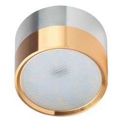 OL7 GX53 GD/CH Подсветка ЭРА Накладной под лампу Gx53, алюминий, цвет золото+хром | Накладные светильники