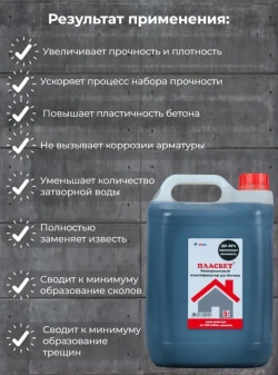 ПласБетон 5л Универсальный пластификатор для бетона