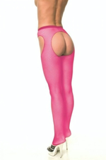 Колготки в мелкую сетку с вырезами (Размер: S-M-L) (Цвет: фиолетовый)