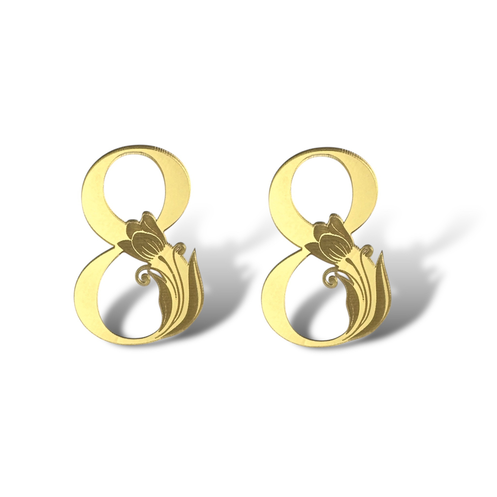 Топпер Мини "8 марта" ТМ6184 6см 2шт акрил