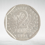 France, 2 Francs 1994, VF