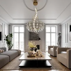 7000/51L CLASSIC ODL_EX25 81 Люстра золото/металл/хрусталь IP20 LED 51W 4000K FLAMENCO