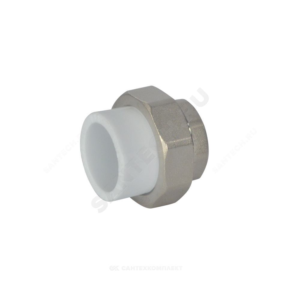 Муфта PP-R комбинированная разъемная белая Дн 50х2" ВР VALFEX 10155150
