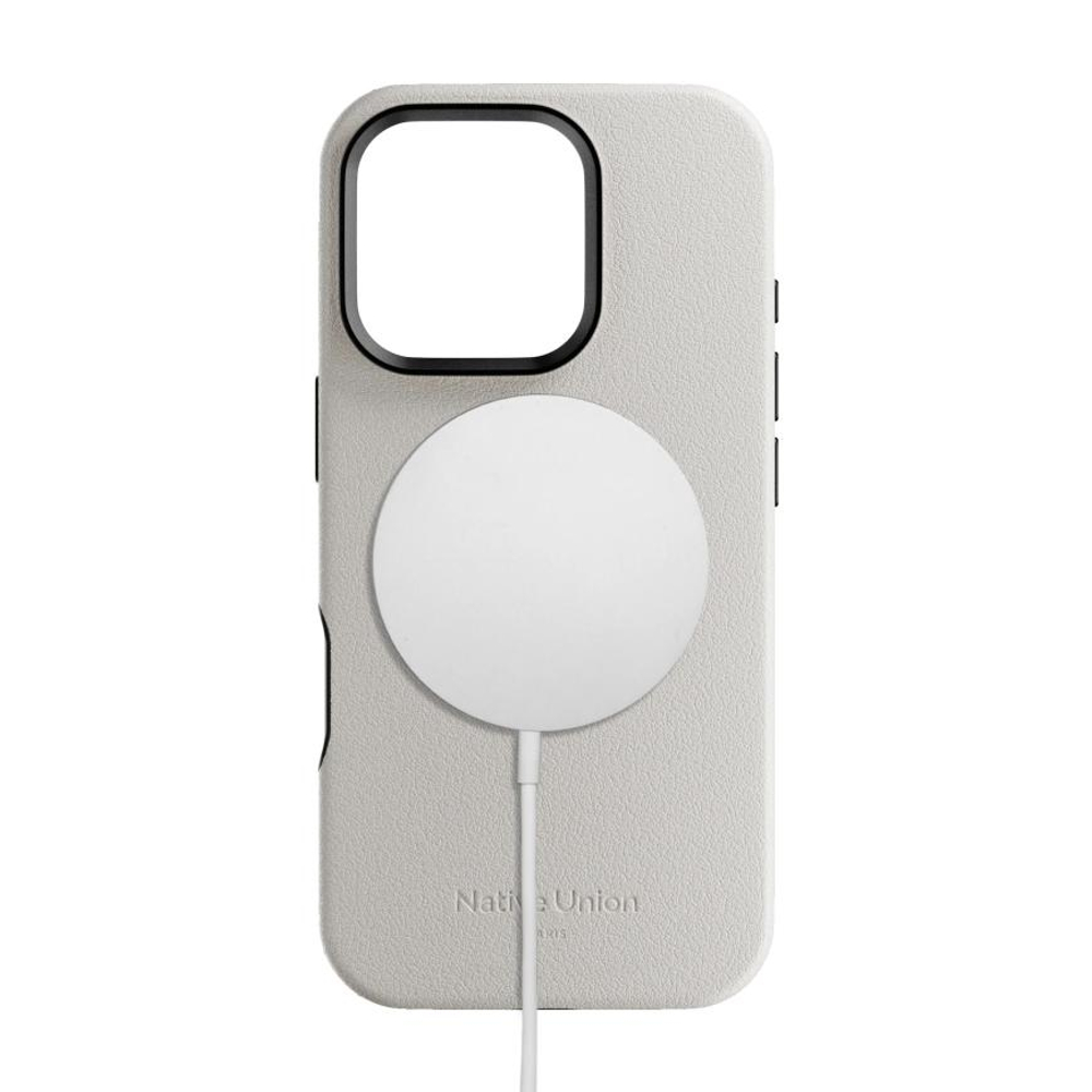 Кожаный чехол MagSafe Native Union Active Case для iPhone 16 Pro Текстурированный гибридный чехол из экокожи с повышенным уровнем защиты при падении