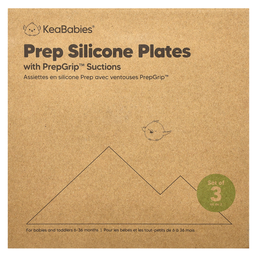 KeaBabies, силиконовые чашки для препарирования, с насадкой PrepGrip™, для детей 6–36 месяцев, десерт, 3 шт.