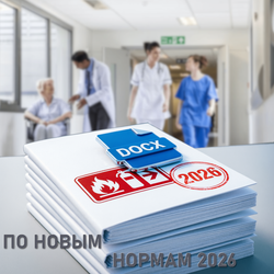 Медицинские учреждения. Инструкция о мерах пожарной безопасности в поликлинике 2026 формат Word (.docx)