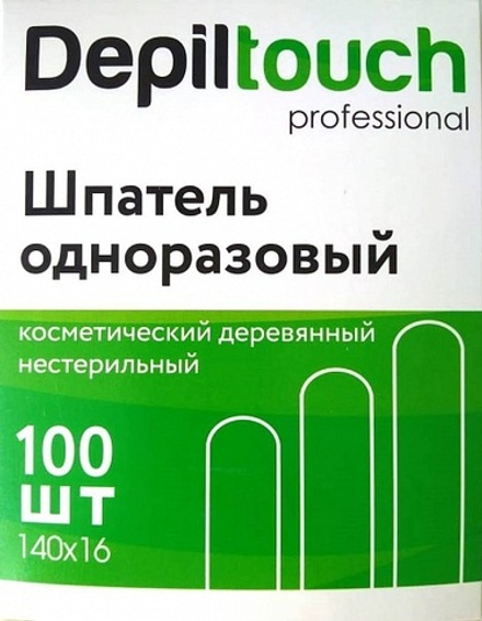 Шпатели деревянные DEPILTOUCH средние 140*16мм, 100 шт/уп