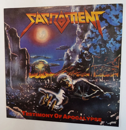 Винтажная виниловая пластинка LP Sacrament Testimony Of Apocalypse (UK 1990)