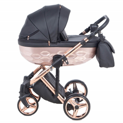 Детская коляска Adamex Chantal Star Collection 2 в 1 STAR101 черный+розовый