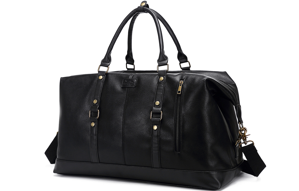 Slazenger PU Handbag Travel Bag Unisex Black/Brown