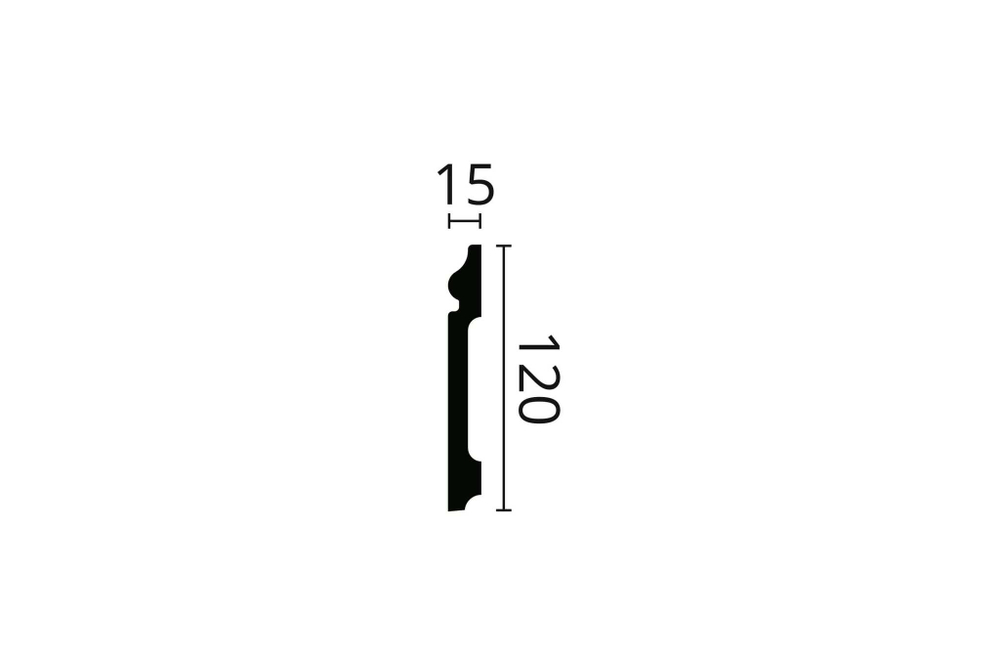 Плинтус гибкий (2000х120х15 мм; белый) NMC FL2 flex