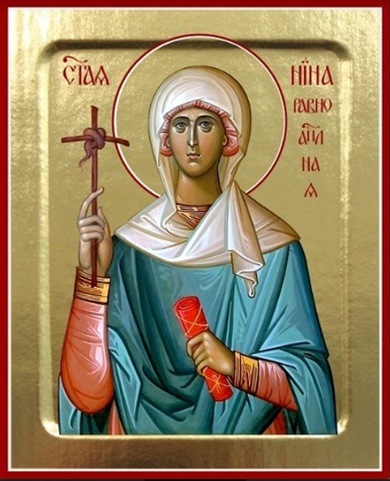 Икона Нины, равноапостольной на дереве: 125 х 160 (Синопсисъ)