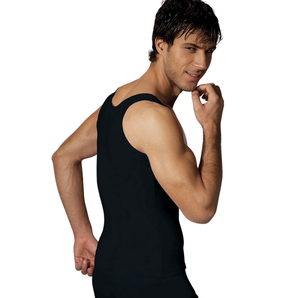 Мужская майка Doreanse  с глубоким вырезом черная 2255