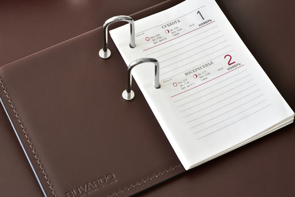 Держатель для календаря LUXE из кожи Full Grain Bologna Brown