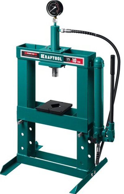 KRAFTOOL PMP-10, 10 т, гидравлический пресс с гидронасосом и манометром (43472-10)
