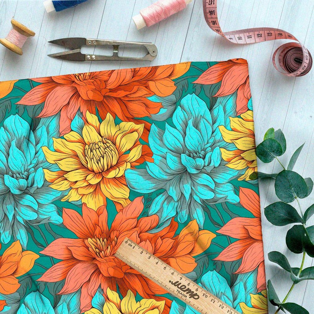 Ткань премиум флис тайный сад