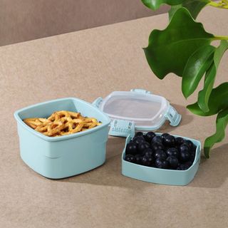 Ланч-бокс Sistema "Renew", двойной, 400 мл, цвет Светло-зеленый