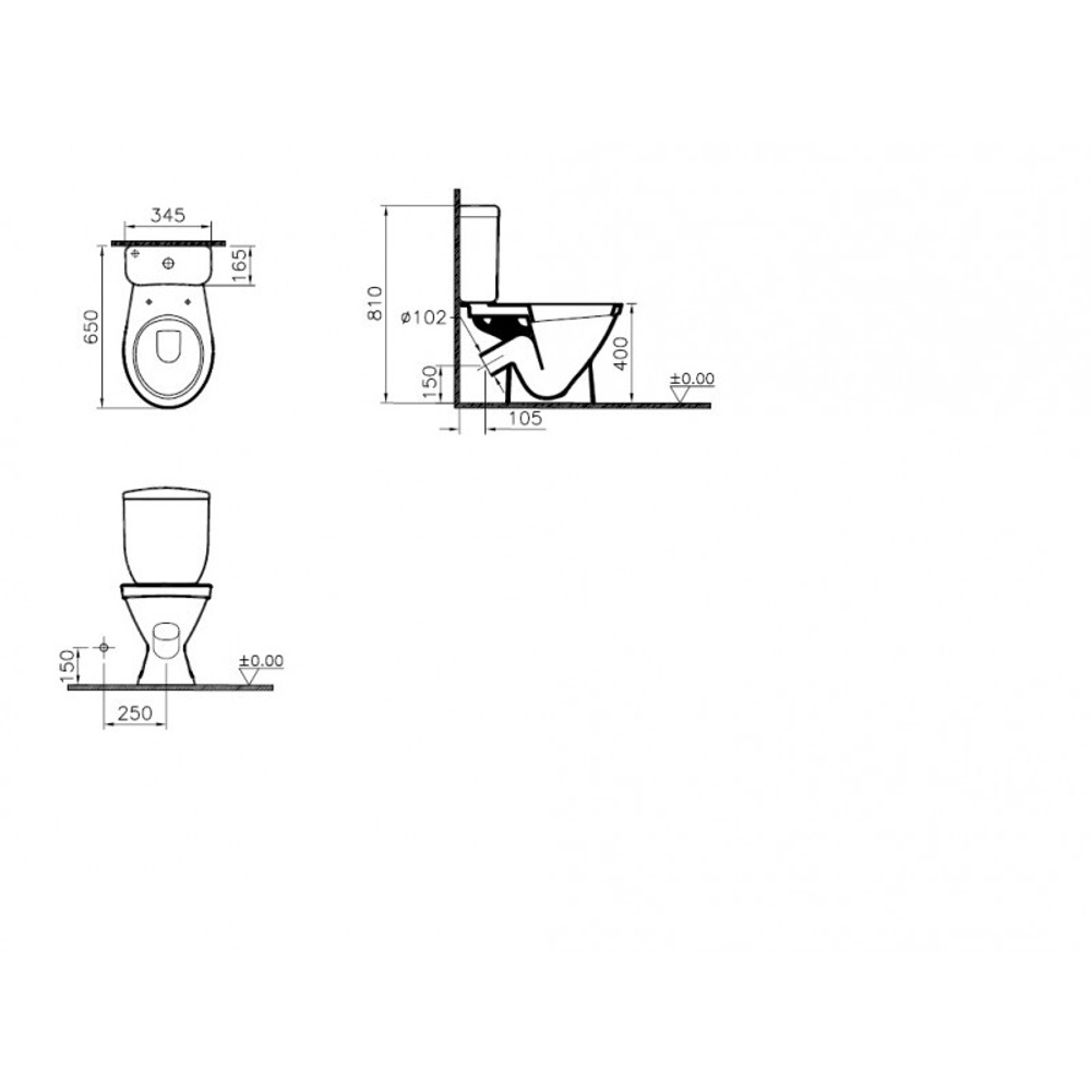 Унитаз-компакт Blanc (NORM-Vitra)