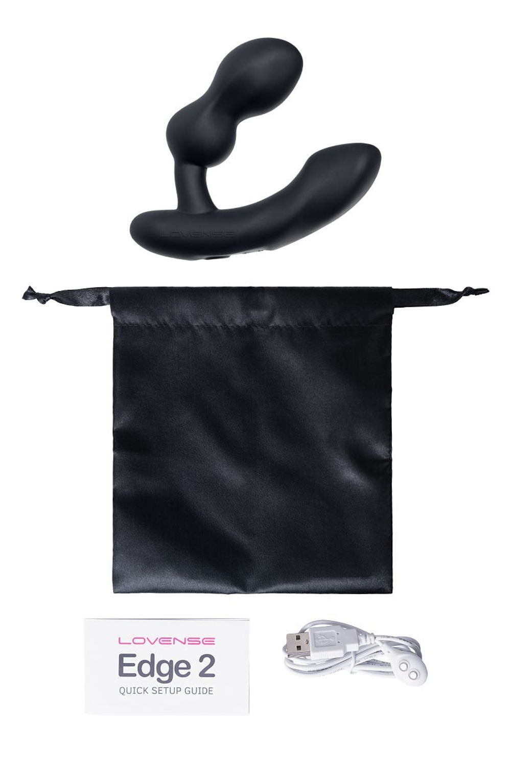 Черный вибростимулятор простаты Edge 2 - 12,4 см. (Цвет: черный)