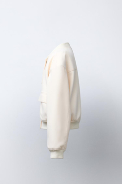 ZARA УКОРОЧЕННЫЙ БОМБЕР, ЭКРЮ