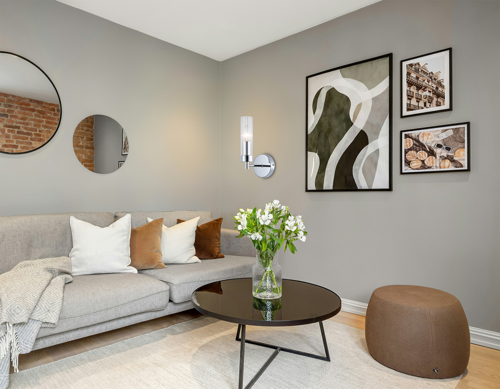 Светильник настенный LH55154 CH/CL хром/прозрачный E14 max 40W 155*100*245