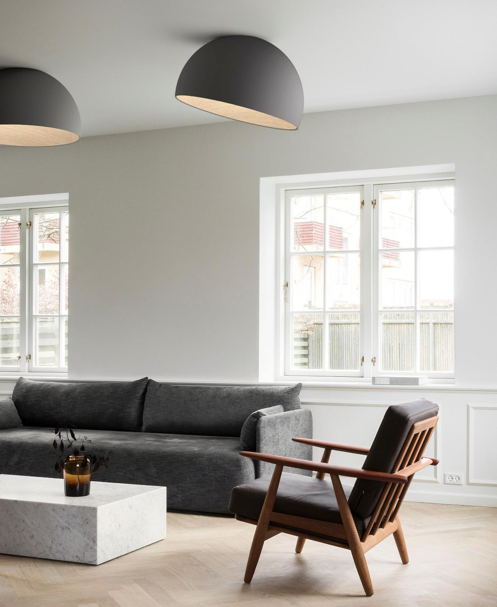 Ceiling design lamp  Duo by Vibia (Black)