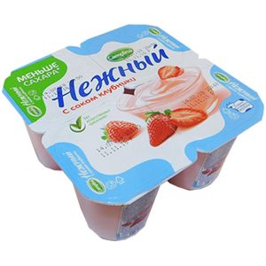 ЙОГУРТ НЕЖНЫЙ КЛУБНИКА 1.2% 100ГР CAMPINA