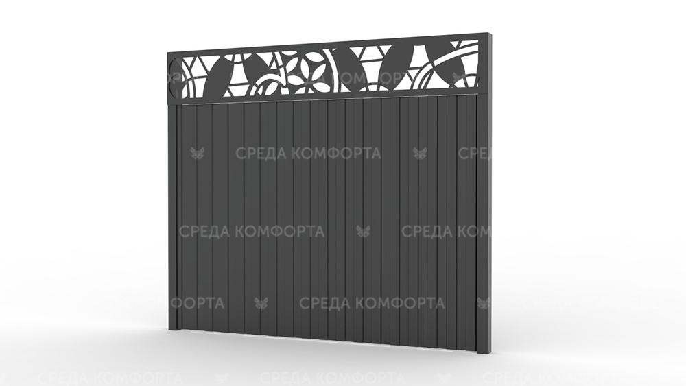 Забор из профлиста 2500х2000 мм ZBR0019