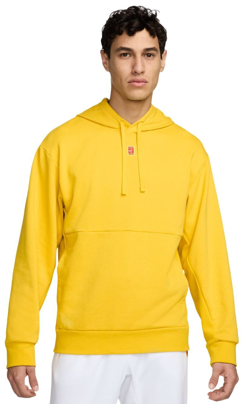 Мужская теннисная кофта Nike Court Fleece Tennis Hoodie - желтый