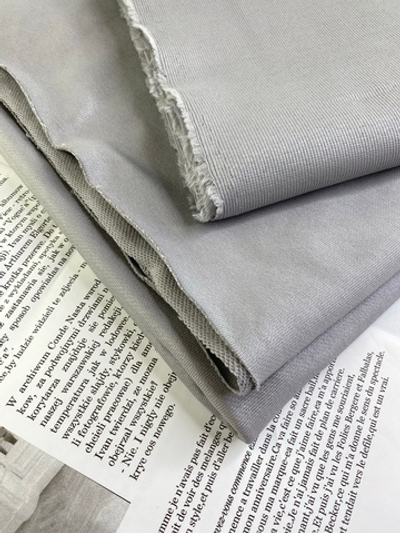 СВЕТЛО-СЕРЫЙ - Кашкорсе с лайкрой, с серебристым покрытием, компакт пенье (1112)