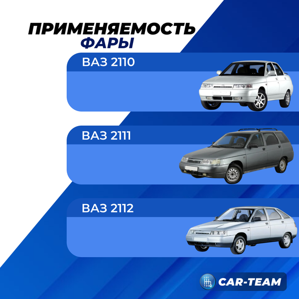 Фара ВАЗ 2110-12 передняя "Севием" под Bosch, правая (21100-3711010-15)