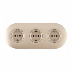 Розетка с заземлением и со шторкой Arte Milano SET08-3 SET08-3-40-1x3 shampan