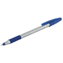 Ручка шариковая с грипом BRAUBERG "i-STICK POINT", КОМПЛЕКТ 20 шт., СИНЯЯ, линия письма 0,35 мм, 144024