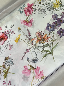 Постельное белье 2 спальное евро Mirabello Campagna In Fiore синее