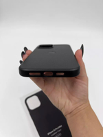 Кожаный чехол Leather Case iPhone 12 Pro Max, Black Черный