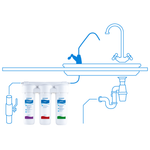 стационарный фильтр под мойку Аквафор Трио Fe H