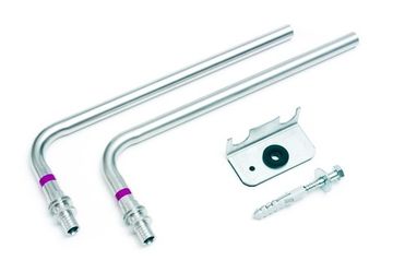 Комплект Г-образных трубок Rehau 16/250 (арт. 12663721001) включая фиксирующий уголок, нерж.