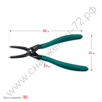 KRAFTOOL 180 мм, прямые губки, внутренний, Съемник стопорных колец (22812-1)