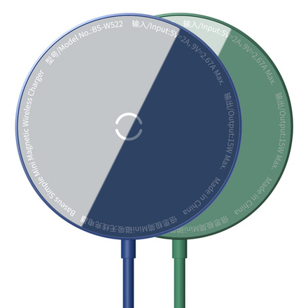 Беспроводная зарядка Baseus Simple Mini Magnetic Wireless Charger Qi 15W (MagSafe)