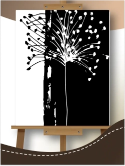 Картина по номерам черно-белая