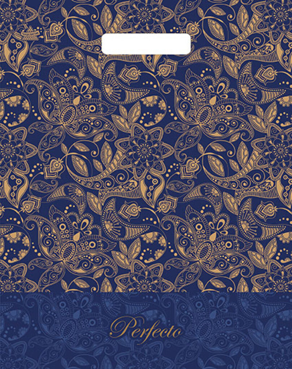 Пакет 37*30см (90мк) с вырубной ручкой "Перфекто Узоры" ПВД