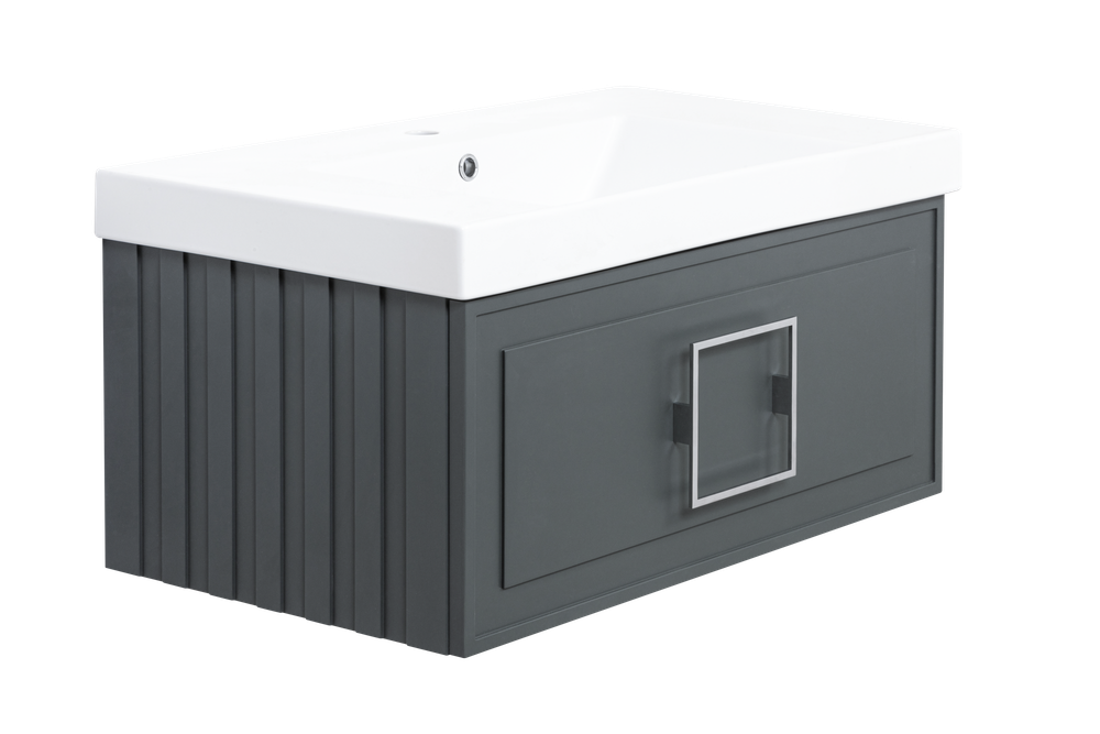 Тумба под раковину La Fenice Cubo Grigio серая 80 FNC-01-CUB-G-80