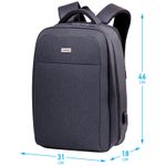 Рюкзак Berlingo Антивандальный "Secure Pro" 46*31*18см, 1 отделение, 1 карман, отделение для ноутбука, USB разъем, эргономическая спинка