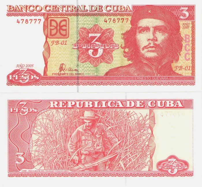 3 песо 2005 Куба, Эрнесто Че Гевара